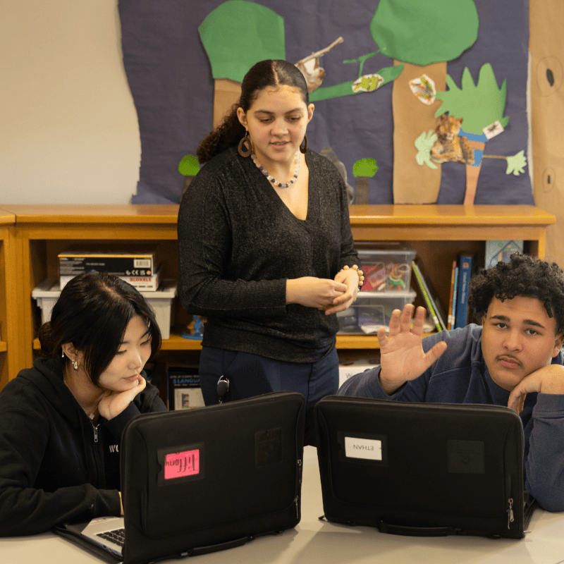 Deaf and hard-of-hearing students at Mill Neck Manor School for the Deaf